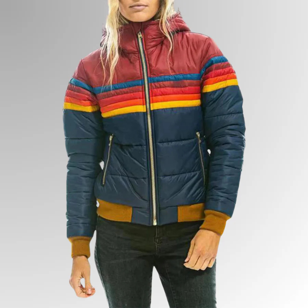 Chaqueta Acolchada Retro Rainbow