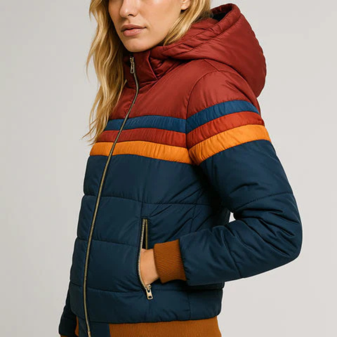 Chaqueta Acolchada Retro Rainbow