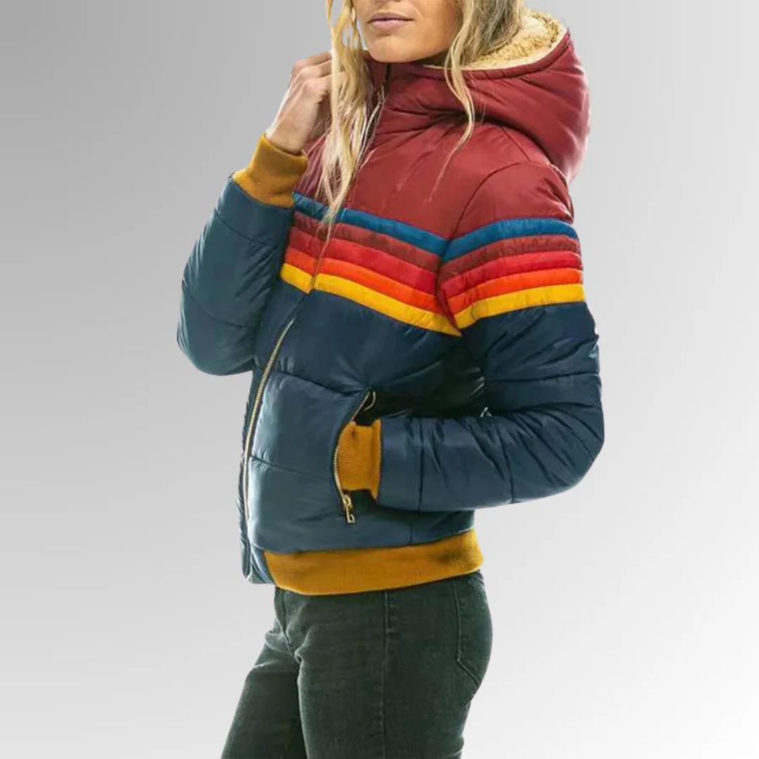 Chaqueta Acolchada Retro Rainbow