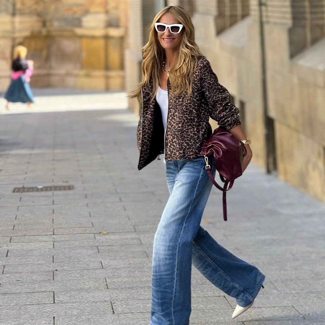 Chaqueta Bomber Animal Print – Estilo Urbano con Toque Salvaje