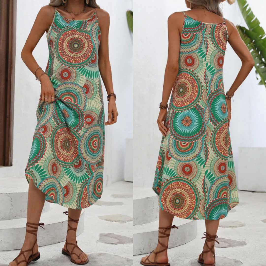Vestido Mandala Boho – Frescura Étnica para Verano