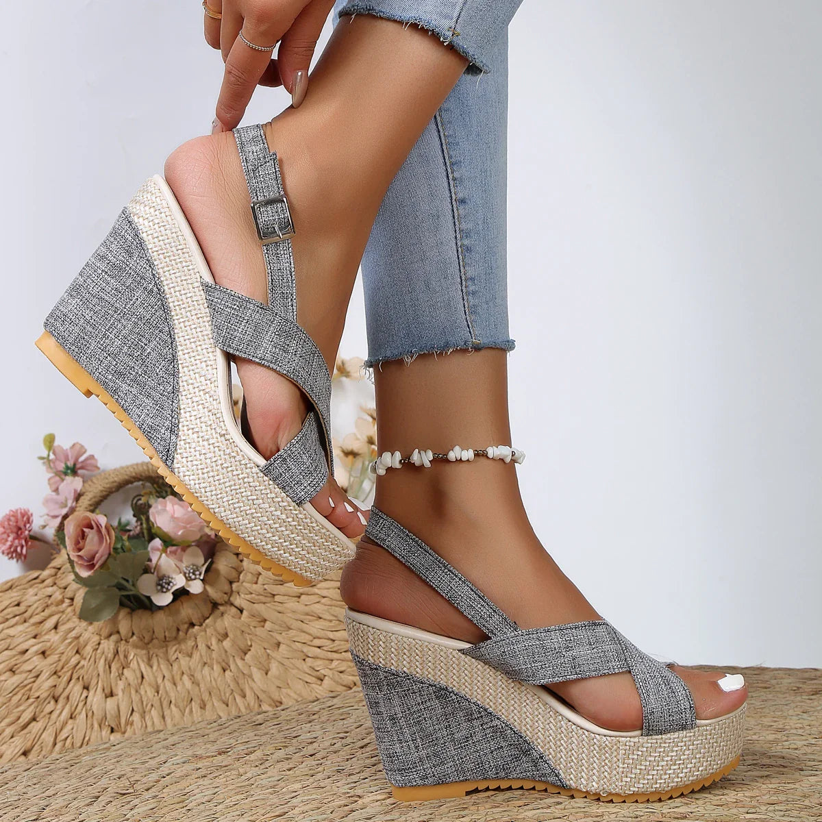 Sandalias de cuña Cheska