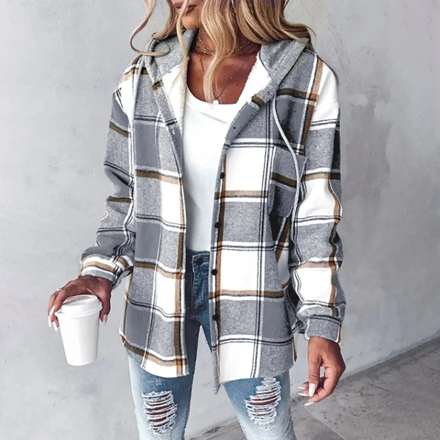 Beth- Chaqueta suave y cálida con capucha