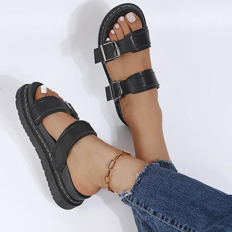 Dara – Sandalias chunky con doble hebilla y suela deportiva