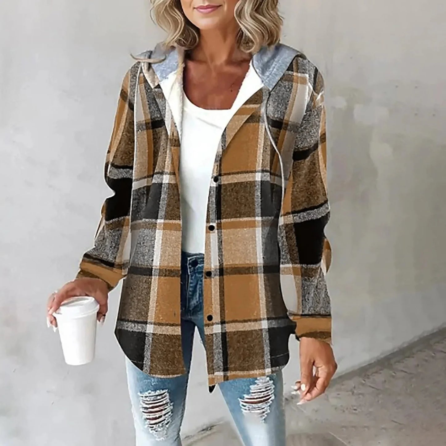 Beth- Chaqueta suave y cálida con capucha