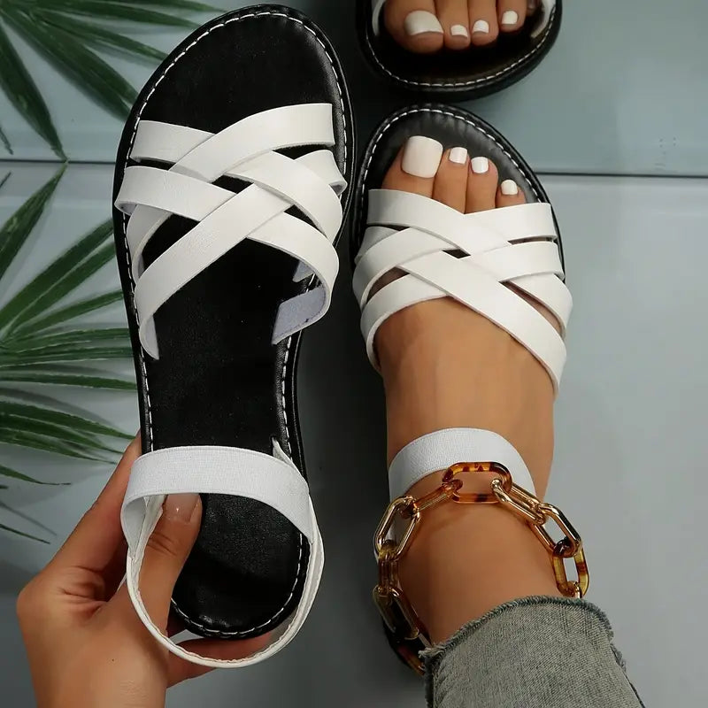 Sandalias esclavas de piel Roma