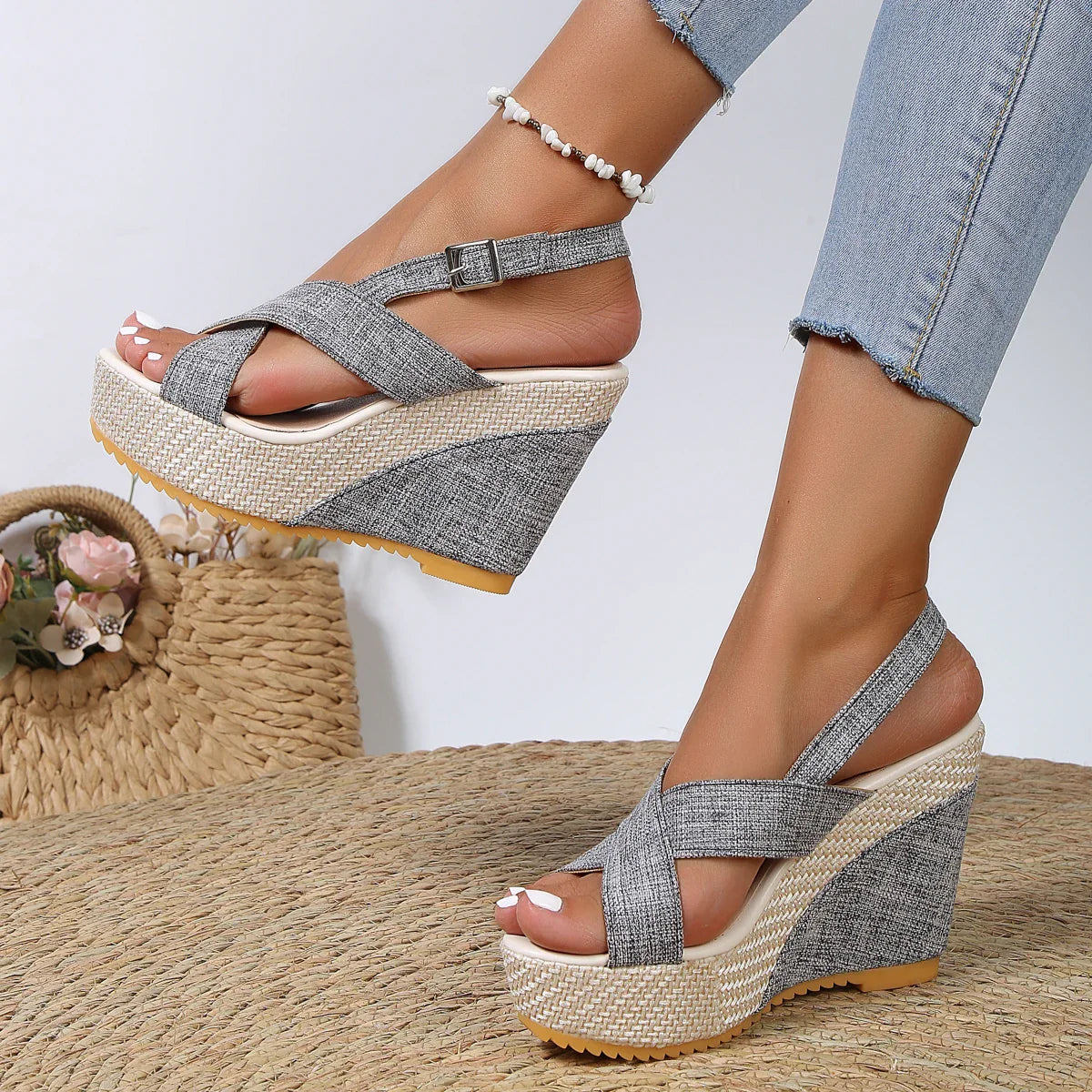 Sandalias de cuña Cheska