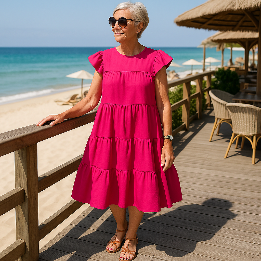 Vestido Fresco de Verano con Volantes