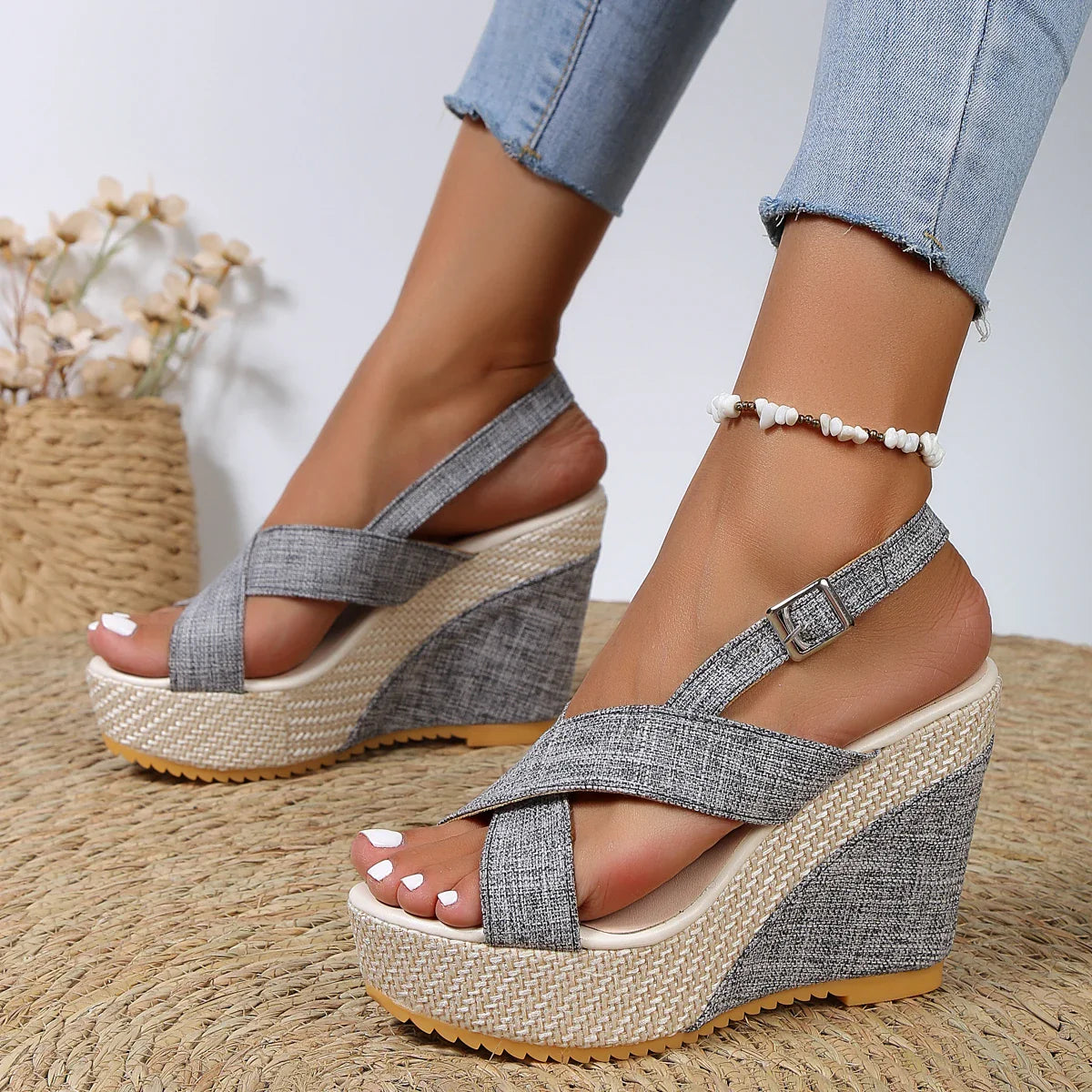 Sandalias de cuña Cheska