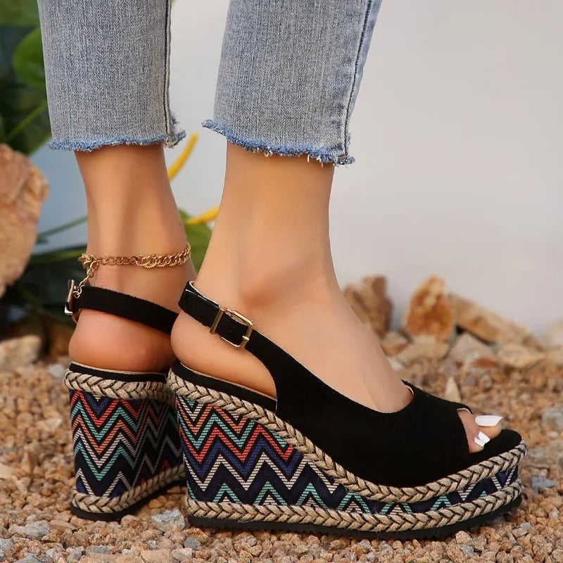 Sandalias de cuña Moon