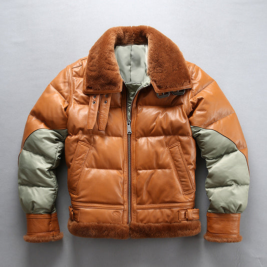 Thermische Arctic Aviator Lederjacke Premium