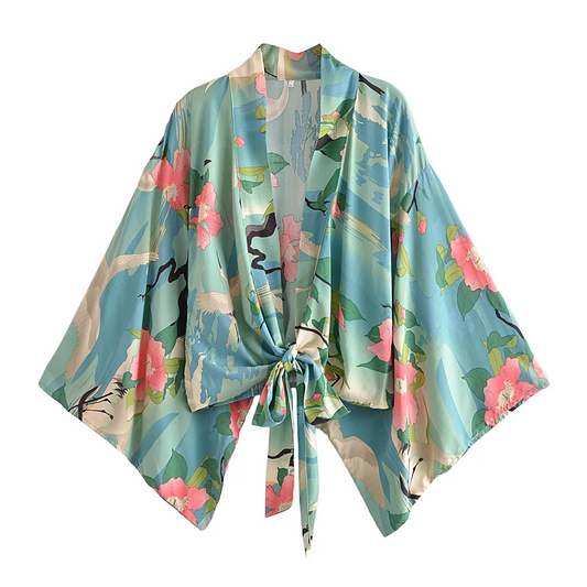 Kimono corto boho estampado Karely