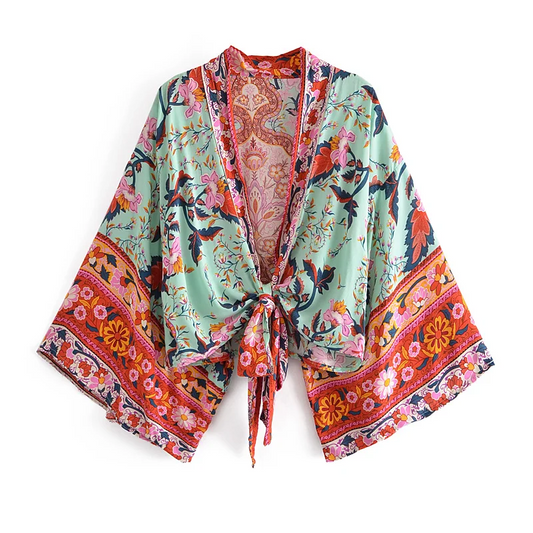 Kimono corto boho floral Anne