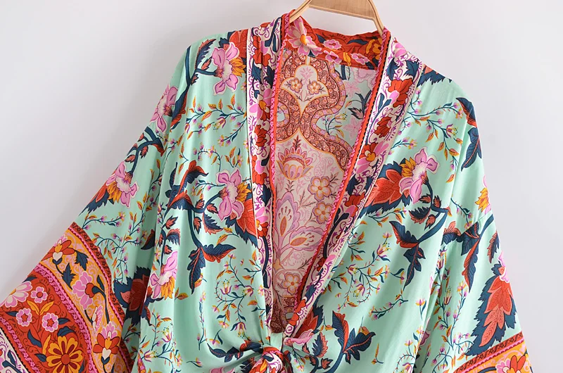 Kimono corto boho floral Anne