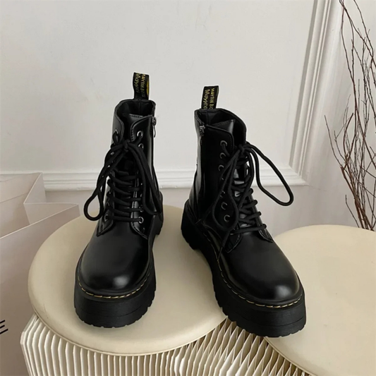 Botines  militares Urban Combat™ – Plataforma Chunky Negra