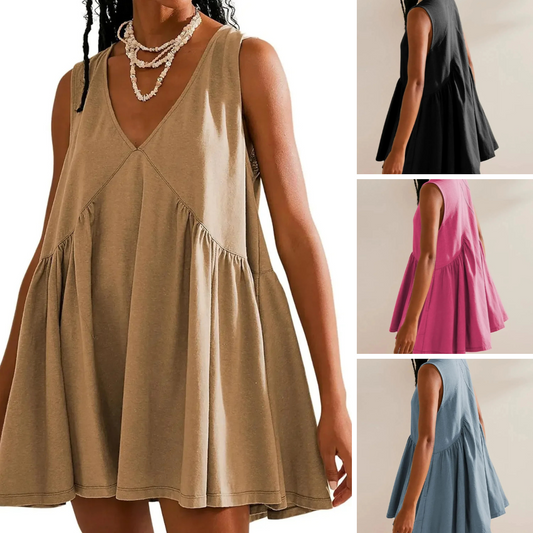 Vestido de verano oversize con bolsillos laterales – Hasta la talla 3XL