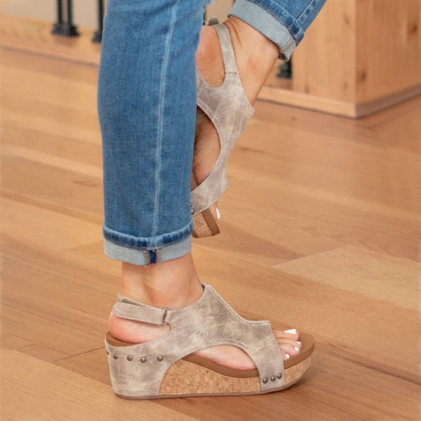 Sandalias de cuña Mónaco