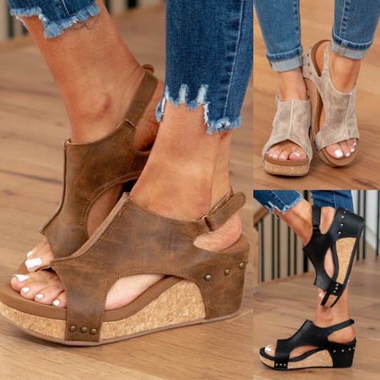 Sandalias de cuña Mónaco