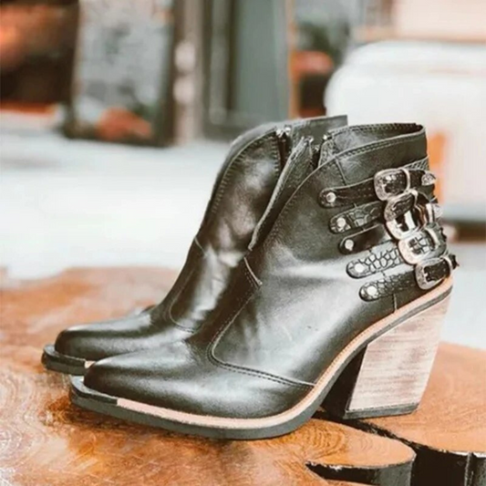 Botines tacón ancho Isadora