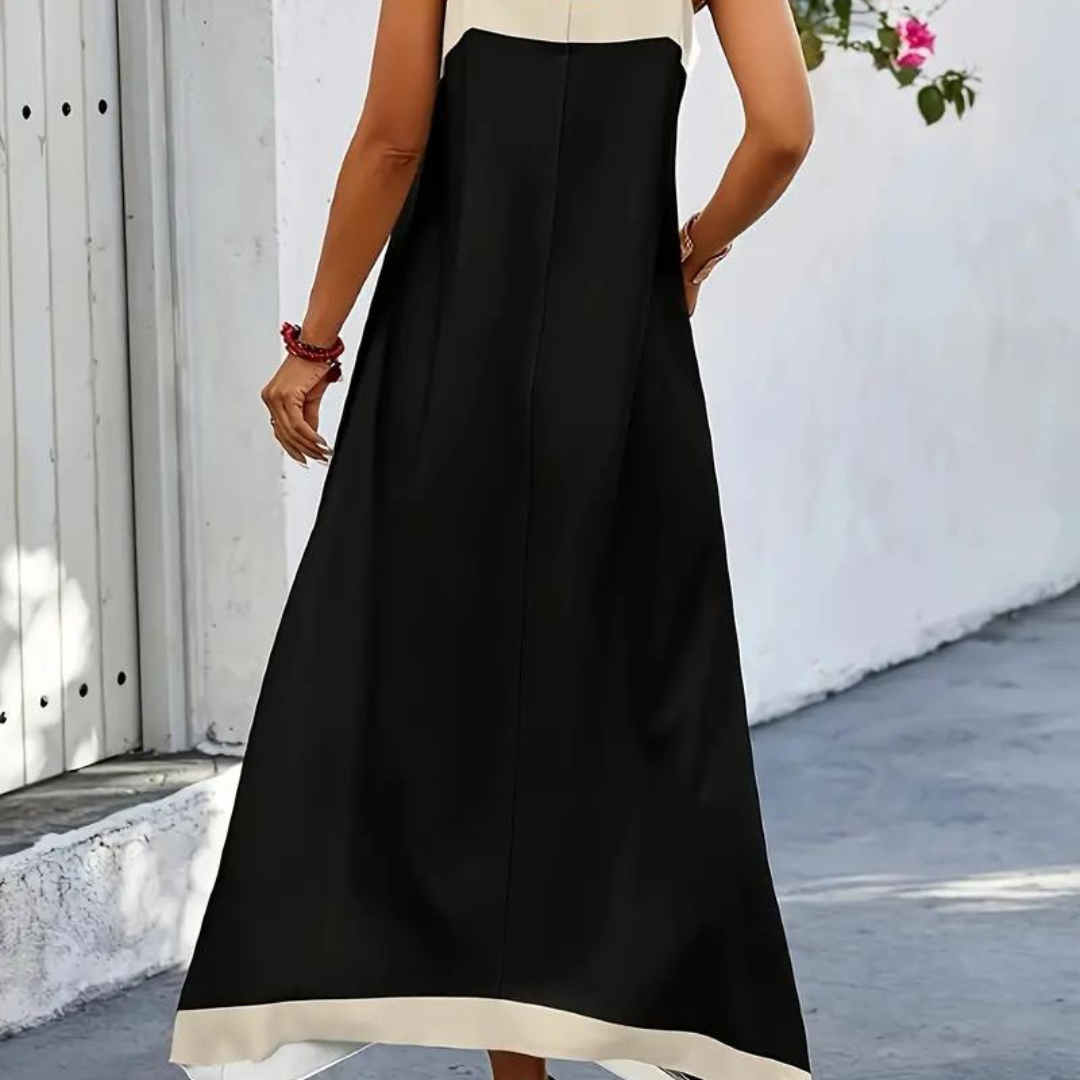 Vestido ancho Bicolor Daniela