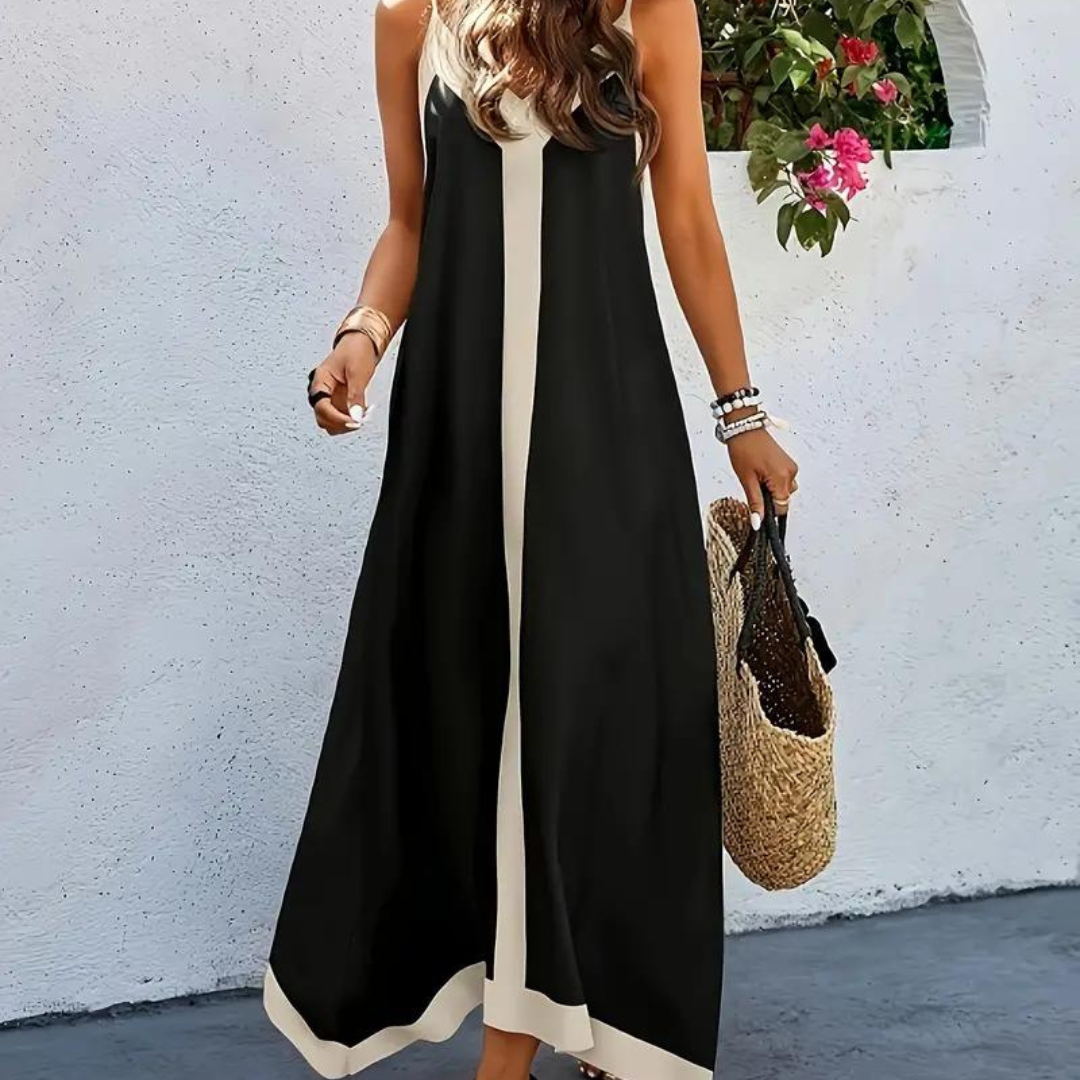 Vestido ancho Bicolor Daniela