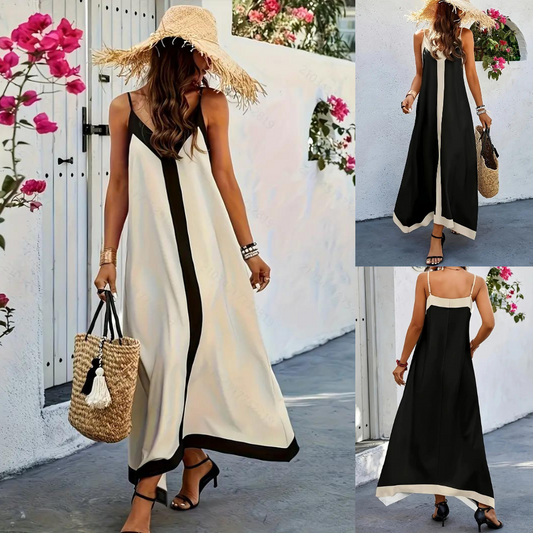 Vestido ancho Bicolor Daniela