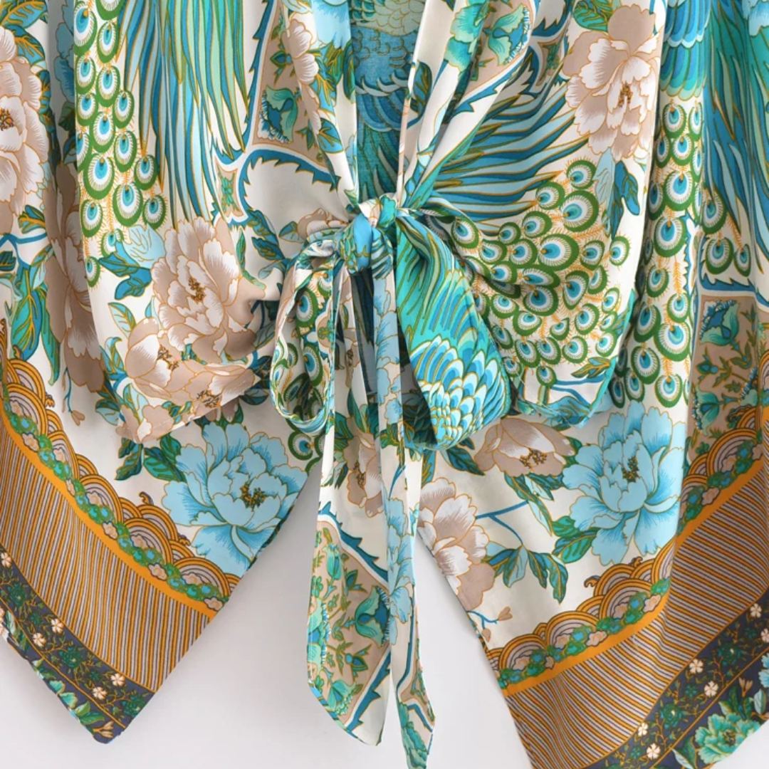 Kimono corto boho estampado Salinas