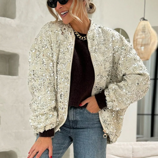 Bomber Lentejuelas Champagne – Edición Chic