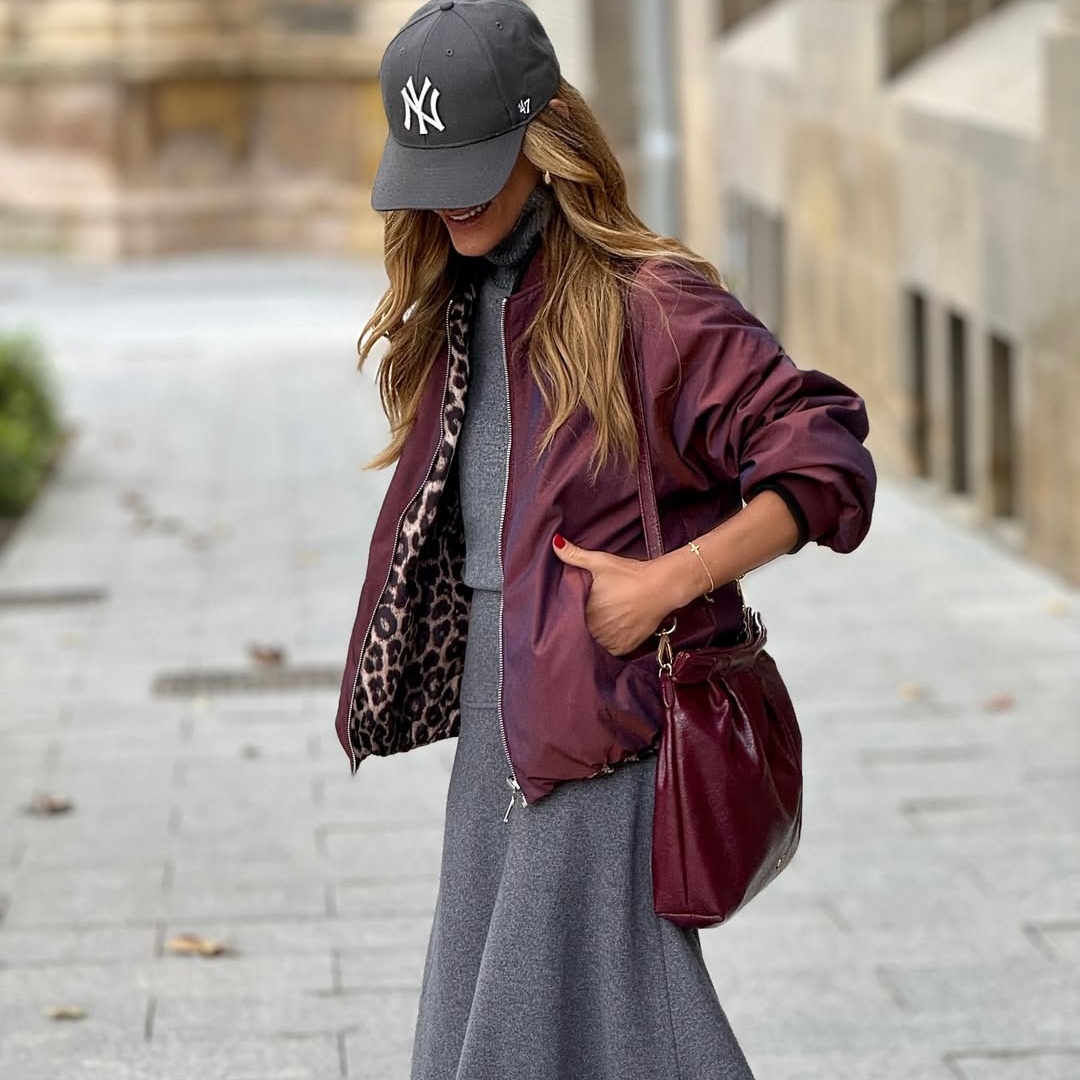 Bomber Reversible Burdeos & Leo – 2 en 1