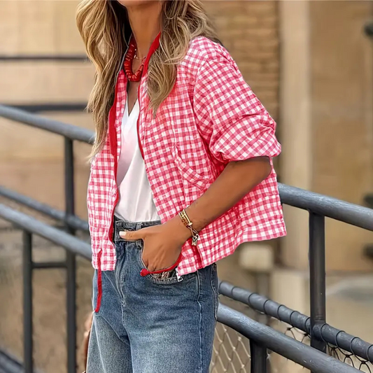 Chaqueta bomer Vichy Red Check