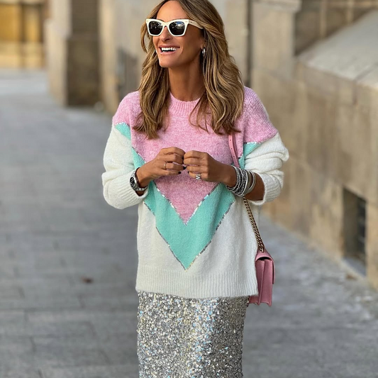 ✨ Jersey Tricolor Pastel Brillo