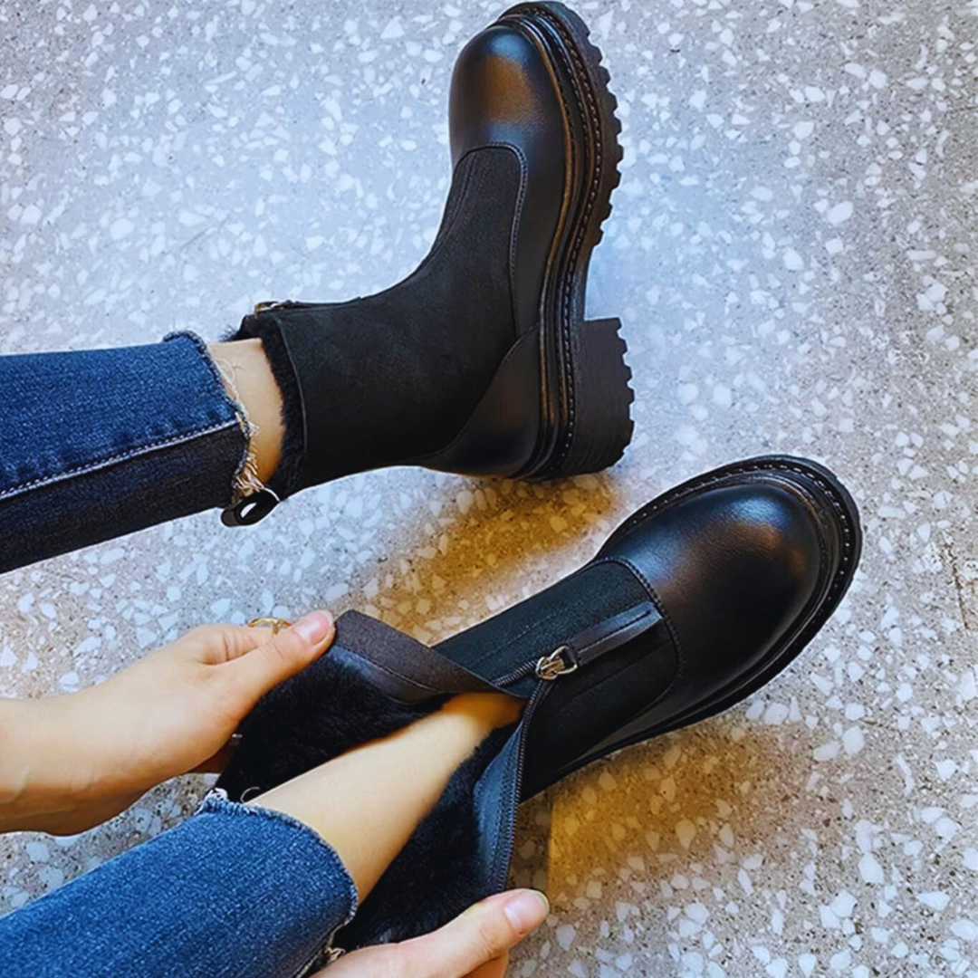 Botas Árticas Piel Vienne™ – Impermeables térmicas y cremallera frontal