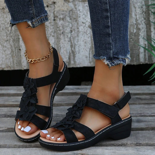 Sandalias ortopédicas de cuero con plantilla de confort