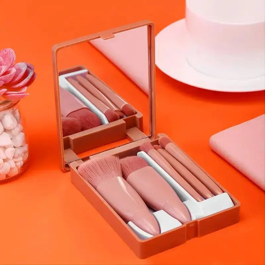 Mini Set de Brochas Pro con Estuche y Espejo