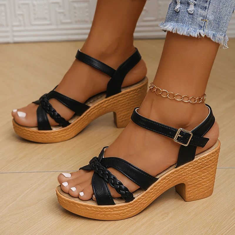 Leticia – Sandalias Ortopédicas de tacón en Piel