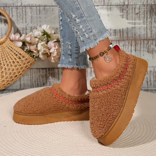 🐑 Zuecos Borreguillo Tendencia Mujer – Estilo Urbano Chic Antideslizantes | Cómodos y Versátiles