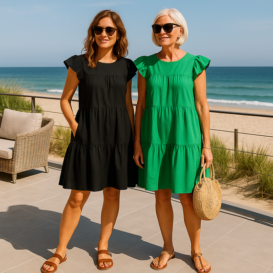 Vestido Fresco de Verano con Volantes