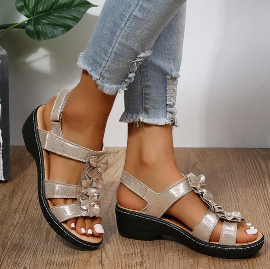 Sandalias ortopédicas de cuero con plantilla de confort